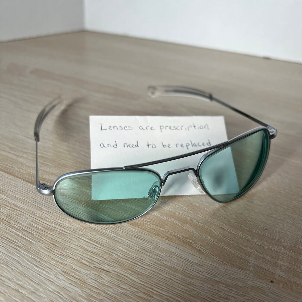 Randolph Engineering AH-64 Apache Pilot Sunglasses Eyeglasses Matte Chrome 52-20